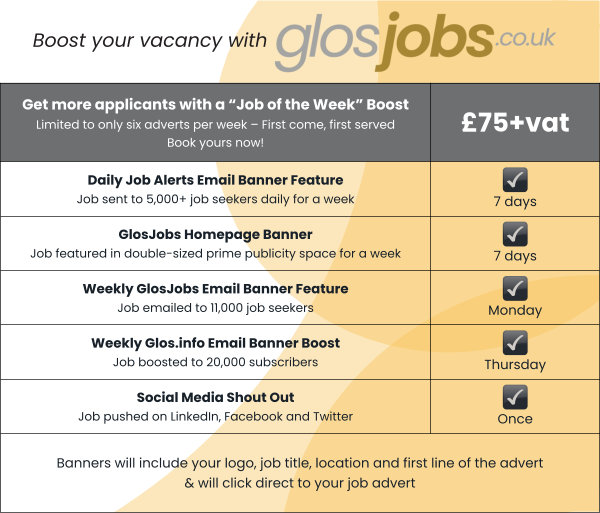 Job of the Week on GlosJobs.co.uk