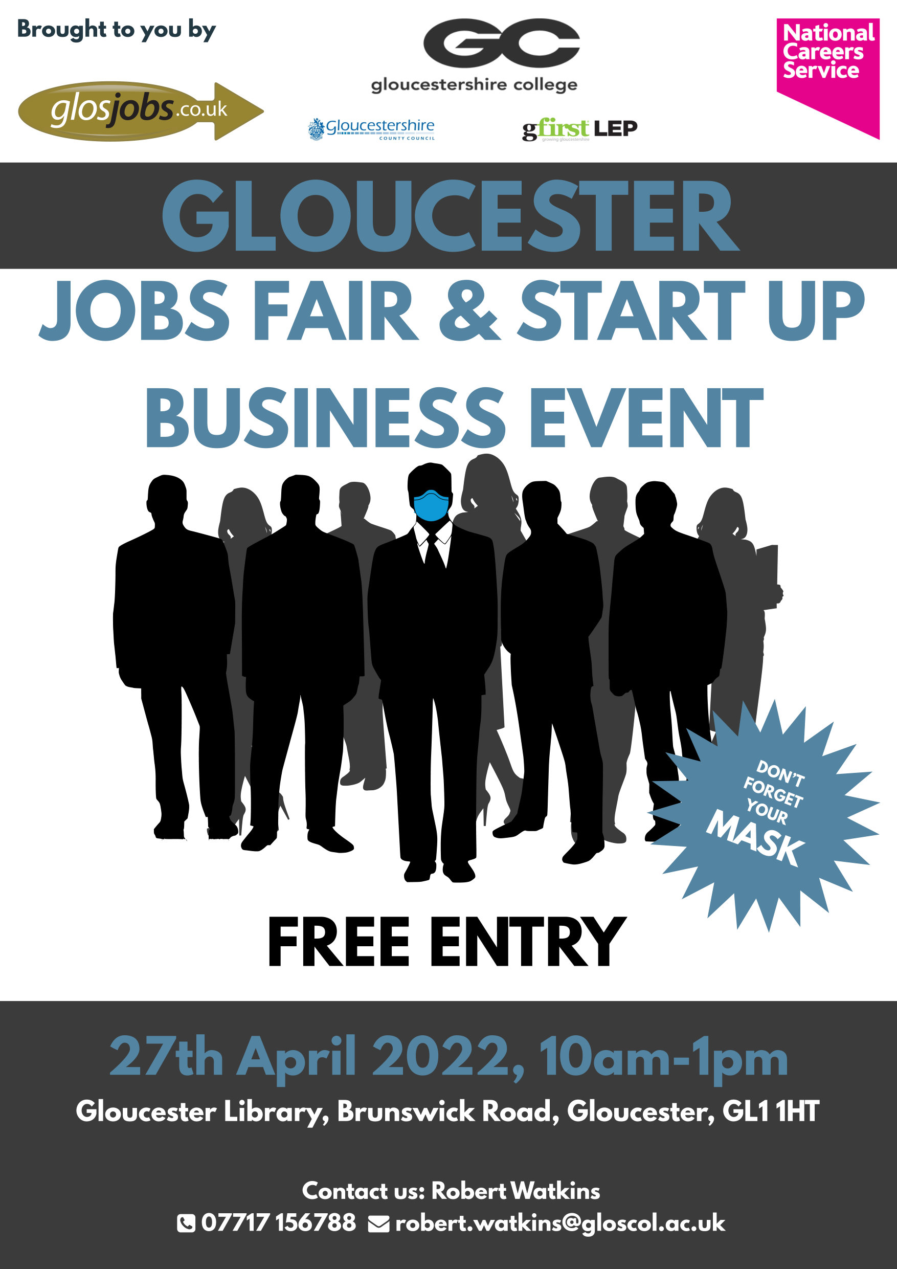 Jobs Fair & Start Up Business Event - 27th April 2022 - 10am to 1pm at the Gloucester Library