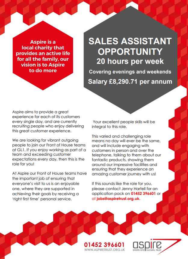 sales assistant opportunity 20 hours per week what is the role of a sales assistant